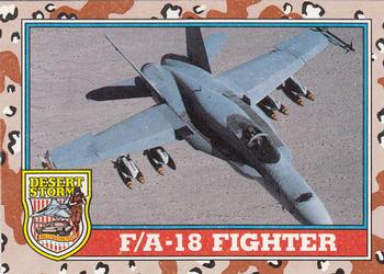 1991 Topps Desert Storm #132 F/A-18 Fighter Front