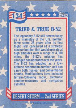1991 Topps Desert Storm #134 Tried & True B-52 Back
