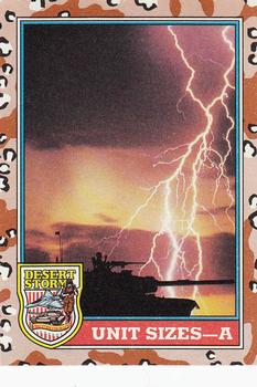 1991 Topps Desert Storm #141 Unit Sizes - A Front