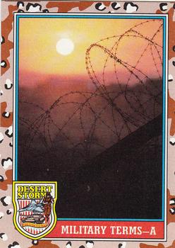 1991 Topps Desert Storm #143 Military Terms - A Front