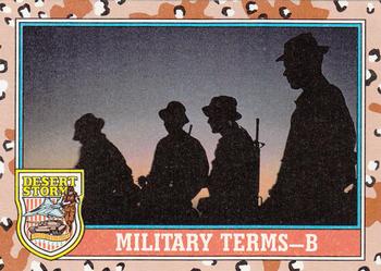 1991 Topps Desert Storm #144 Military Terms - B Front