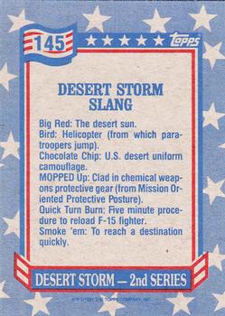 1991 Topps Desert Storm #145 Desert Storm Slang Back