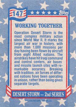 1991 Topps Desert Storm #147 Working Together Back