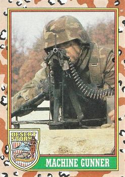 1991 Topps Desert Storm #73 Machine Gunner Front