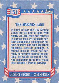 1991 Topps Desert Storm #151 The Marines Land Back