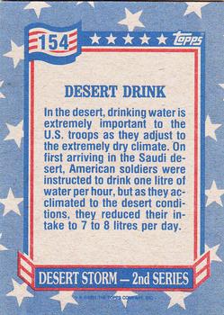 1991 Topps Desert Storm #154 Desert Drink Back