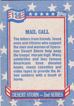 1991 Topps Desert Storm #156 Mail Call Back