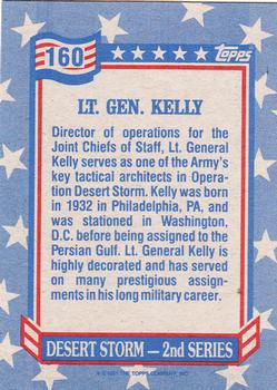 1991 Topps Desert Storm #160 LTG Kelly Back