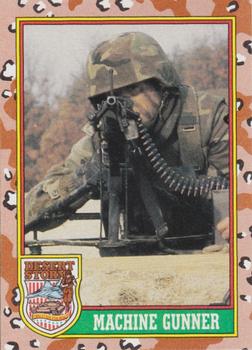 1991 Topps Desert Storm #73 Machine Gunner Front