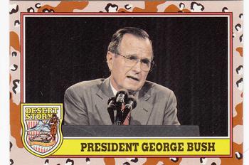 1991 Topps Desert Storm #177 President George Bush Front