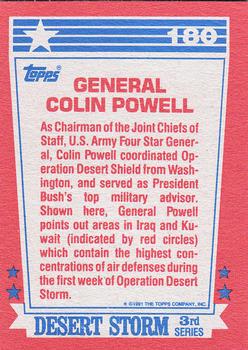 1991 Topps Desert Storm #180 General Colin Powell Back