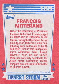 1991 Topps Desert Storm #183 Francois Mitterand Back