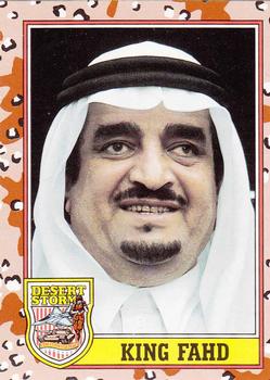 1991 Topps Desert Storm #186 King Fahd Front