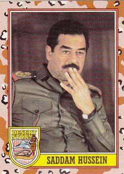 1991 Topps Desert Storm #189 Saddam Hussein Front