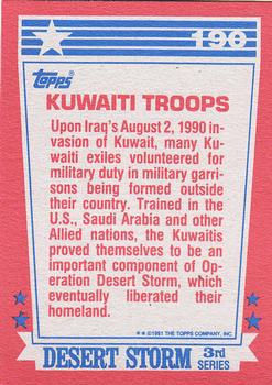 1991 Topps Desert Storm #190 Kuwaiti Troops Back