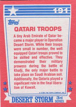 1991 Topps Desert Storm #191 Qatari Troops Back