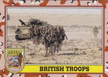 1991 Topps Desert Storm #192 British Troops Front