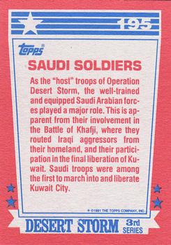1991 Topps Desert Storm #195 Saudi Soldiers Back