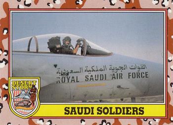 1991 Topps Desert Storm #195 Saudi Soldiers Front