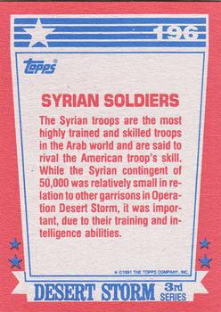 1991 Topps Desert Storm #196 Syrian Soldiers Back