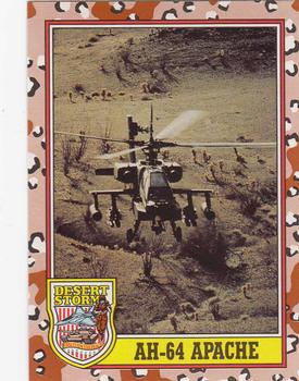 1991 Topps Desert Storm #198 AH-64 Apache Front