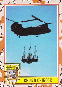1991 Topps Desert Storm #199 CH-47D Chinook Front