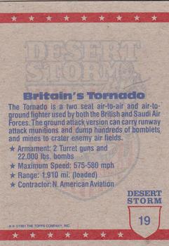 1991 Topps Desert Storm #19 Britain's Tornado Back