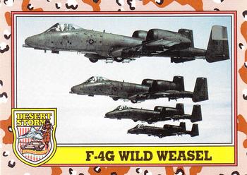 1991 Topps Desert Storm #204 F-4G Wild Weasel Front