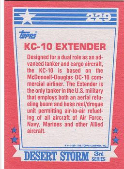 1991 Topps Desert Storm #229 KC-10 Extender Back