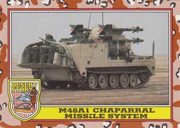 1991 Topps Desert Storm #233 M48A1 Chaparral Missile System Front
