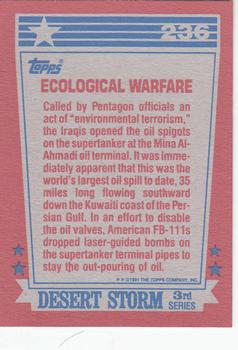 1991 Topps Desert Storm #236 Ecological Warfare Back
