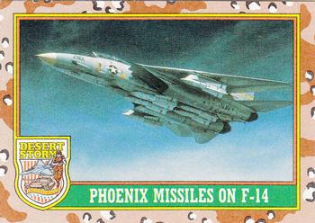 1991 Topps Desert Storm #23 Phoenix Missiles on F-14 Front