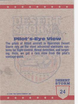 1991 Topps Desert Storm #24 Pilots-Eye View Back