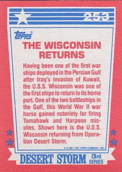 1991 Topps Desert Storm #253 The Wisconsin Returns Back