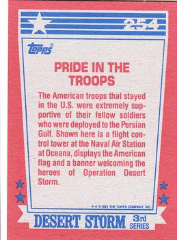 1991 Topps Desert Storm #254 Pride in the Troops Back
