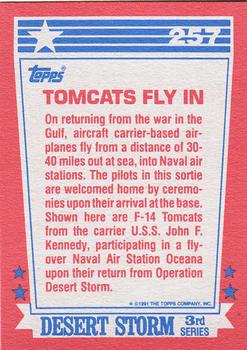 1991 Topps Desert Storm #257 Tomcats Fly In Back