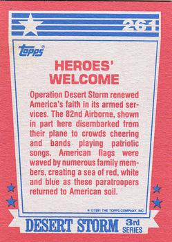 1991 Topps Desert Storm #261 Heroes' Welcome Back