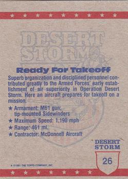 1991 Topps Desert Storm #26 Ready for Takeoff Back