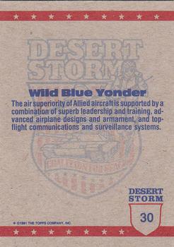 1991 Topps Desert Storm #30 Wild Blue Yonder Back