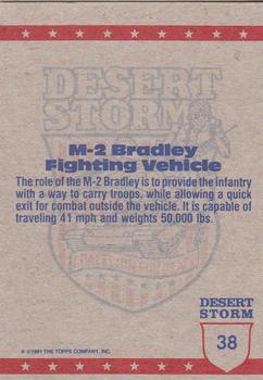 1991 Topps Desert Storm #38 M-2 Bradley Tank Back
