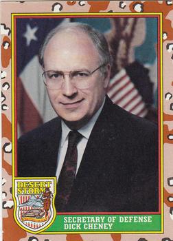 1991 Topps Desert Storm #3 Secretary of Defense Dick Cheney Front