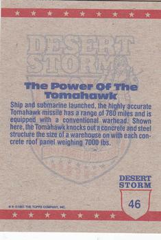 1991 Topps Desert Storm #46 The Power of the Tomahawk Back