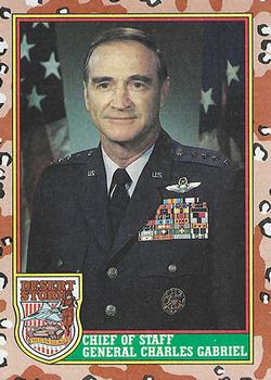 1991 Topps Desert Storm #7 General Charles Gabriel Front