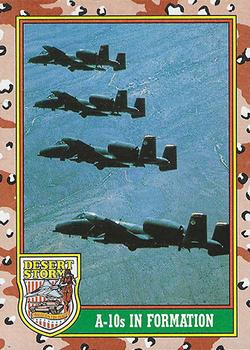 1991 Topps Desert Storm #34 A-10s in Formation Front