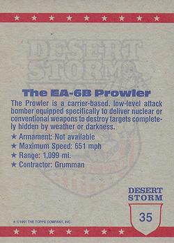 1991 Topps Desert Storm #35 EA-6B Prowler Back