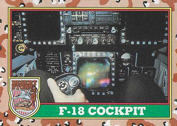 1991 Topps Desert Storm #64 F-18 Cockpit Front