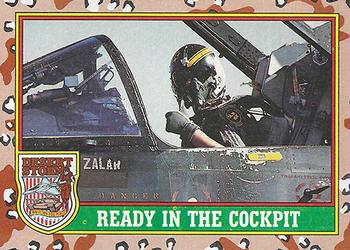 1991 Topps Desert Storm #75 Ready in the Cockpit Front