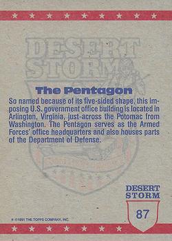 1991 Topps Desert Storm #87 The Pentagon Back
