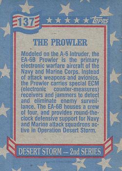 1991 Topps Desert Storm #137 Prowler - The EA-6B Back