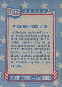 1991 Topps Desert Storm #162 Paratroopers Land Back